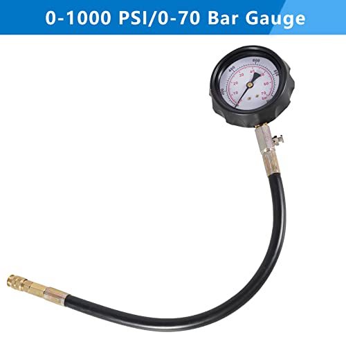 Image of 17Pcs Diesel Engine Compression Gauge Tester Cylinder Pressure Test Tool Kit with Case for Car & Truck