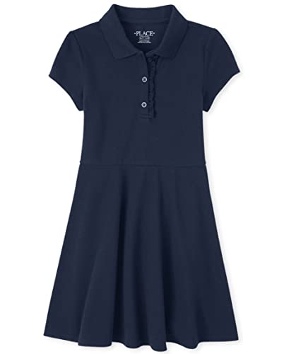 The Children's Place Girls' Short Sleeve Ruffle Polo Dress