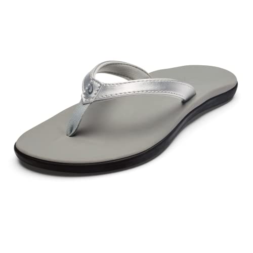 OLUKAI Ho'opio Girls' Beach Sandals, Quick-Dry Flip-Flop, Water Resistant & Cute Design, All-Day Comfort Fit
