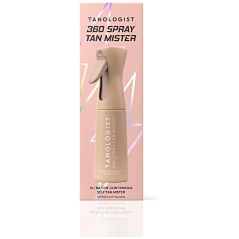 Tanologist 360 Spray Tan Mister Bottle - Ultra Fine, Refillable Continuous Mist Spray Bottle for Flawless Self Tan, 1 Count Cover