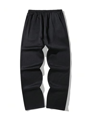 Men's Baggy Sweatpant Graphic Drawstring Waist Wide Leg Sports Sweat Pants Relaxed Fit Trousers3