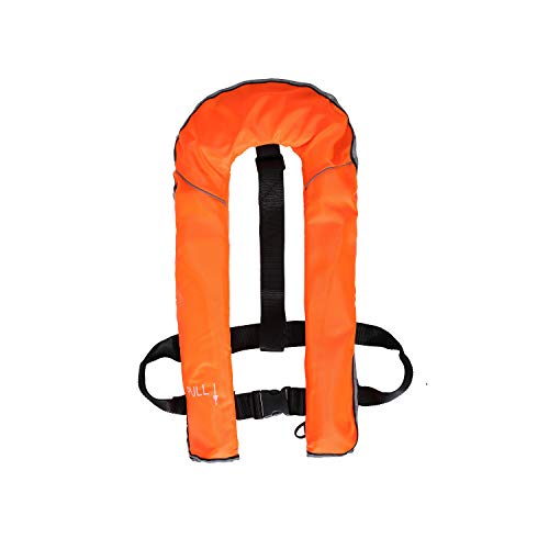 【サイ・アイ日本語取扱説明書付】 ライフジャケット ベストタイプ 手動膨張式 救命胴衣 全10色 CE認証取得済 (オレンジ蛍光)