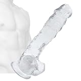9 Inch Adult Toy for Women Realistic Silicone Dick with Strong Suction Cup for Hands-Free Thrusting Play 8hf86