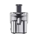 Braun MultiJuice 7 SJ700, Zentrifugalentsafter mit ColdXtract-Technologie, 75 mm Einfüllöffnung, 2L Fruchtsaftbehälter, Anti-Tropf-System, 4-faches Sicherheitssystem, Edelstahlfilter, 1000W, Grau