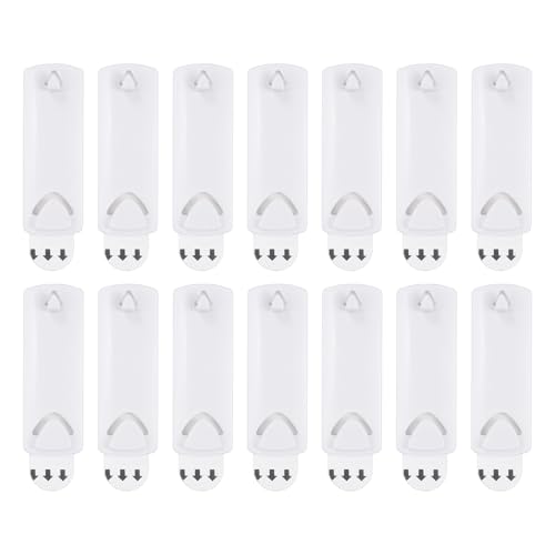 Image of uxcell 14Pcs Picture Hangers for Sawtooth /Wire Back, 3x1.1 Inch Universal No Nails Picture Hanging Hooks, Removable Frame Hanger with Adhesive Strip,White