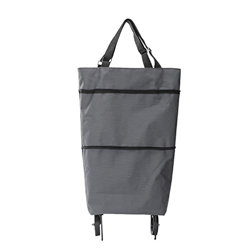ArtsPavilion Faltender Einkaufswagen, Supermarkt-Trolley-Tasche der großen Kapazität, multifunktionale einziehbare Speicher-Wiederverwendbare tragbare Faltbare Trolley-Tasche Gray