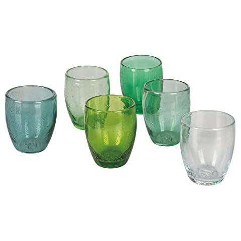Villa d’Este Home Tivoli 5910819 Acapulco Set of 6 Water Blown Glass Paste 300 ml Cover