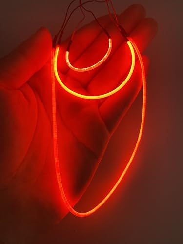 Image of [ 3 Pcs Red Flexible filaments] Superhero Halloween Glowing LED Light Kit, RGB Helmet Decoratio for Light DIY Projects Soft Light Beads