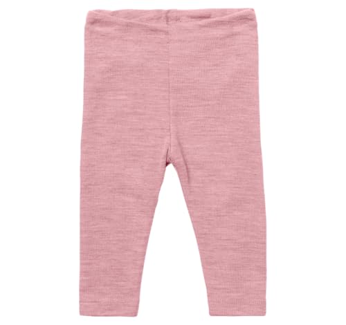 Engel Natur | Merino Baby Leggings | 100% Wolle (kbT) | IVN-Best Zertifiziert (DE/NL/SE/PL, Numerisch, 74, 80, Rosenholz Melange)