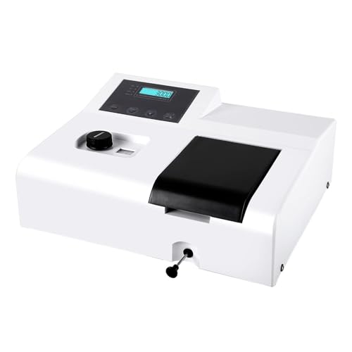 Espectrofotómetro portátil 721, LDC Digital Lab Espectrofotómetro visible Lámpara de 350-1020 nm, Lámpara de tungsteno de 6 nm Equipo analítico de laboratorio Espectrómetro