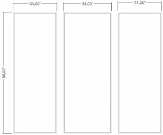 Premade Wall Molding Kit, Ready to Assemble Wainscoting Panels, Installed with Glue, Pre-Cut Molding Trim for Interrior Wall, DIY, (3 Frames, NOT Peel and Stick)