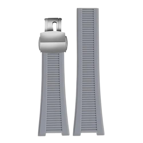 Bracelet de montre compatible avec Patek Philippe Nautilus 5711 5712 silicone gris