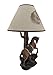 DWK `Light Fantastik` Saddled Horse Table Lamp with Printed Fabric Shade