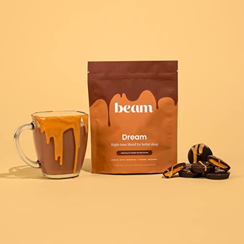Dream Chocolate Peanut Butter Flavor | Natural Ingredients | L-Theanine | Magnesium | Calm Support Supplement | Gluten Free, Vegan, Non-Gmo, No Sugar Added, Keto, Dairy Free, Drink Powder #TOP6