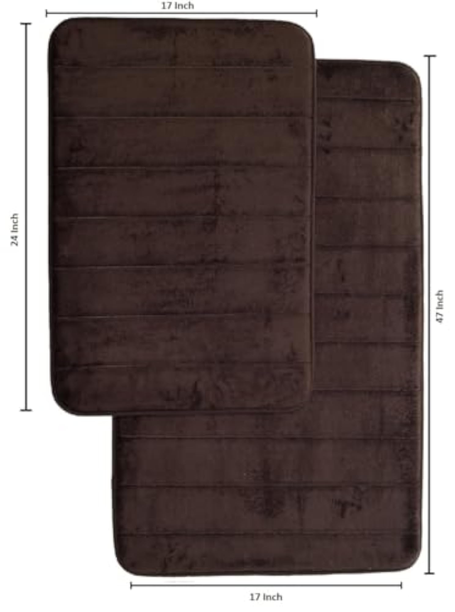 Bathroom Rug Set-2-Piece Memory Foam Bathmats
