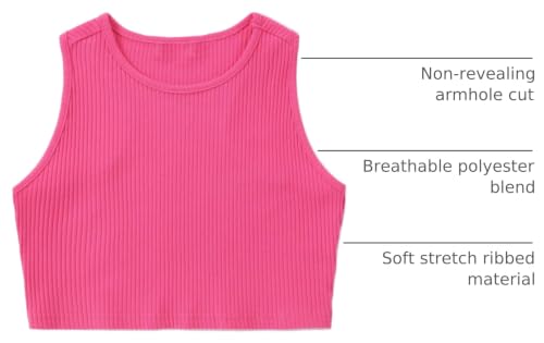 Image of EXARUS Girls Crop Tank Top Dance Hip Hop Outfits Cheer Cropped Top
