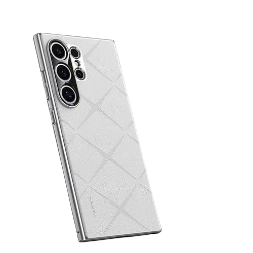 MILLION CASES® Back Cover Case for Samsung Galaxy S23 Ultra Soft Flexible TPU Shockproof Protective Classy High-End Leather Business Case(White) (B0DF28VGGV) Amazon Price History, Amazon Price Tracker