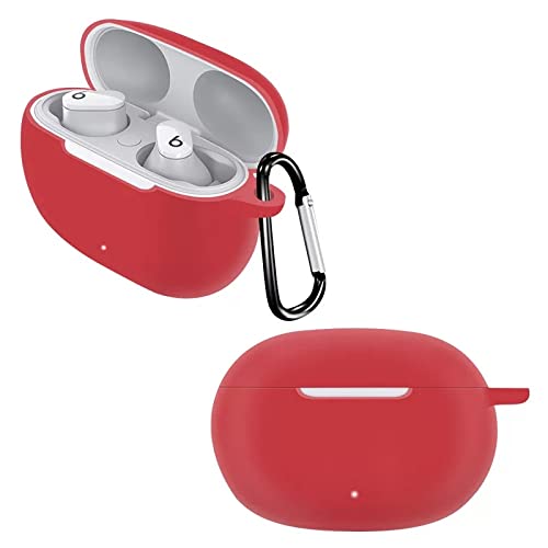 Sunny Fashion Front & Back Cover 360 Degree Protection Case Cover for Beats Studio Buds Stylish Silicon Case Cover |Earbuds is not Included| (Red)