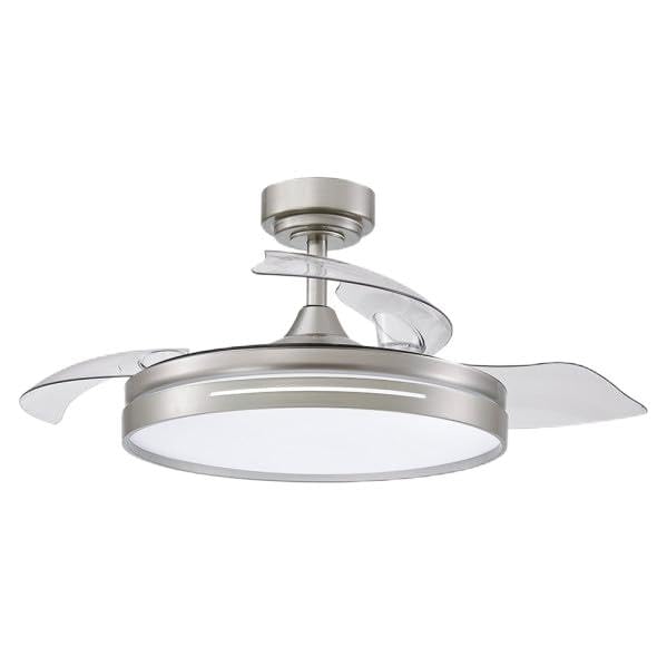 Brightium Ventilador DC 72W, 3 aspas, 6 velocidades, 7200 lumens, 3 colores, control remoto, memoria y temporizador para frescura y comodidad.