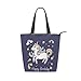 Wiederverwendbare Tragetaschen mit großer Kapazität, süßes Cartoon-Einhorn, Kinder- und Babytragetaschen, Handtaschen für Frauen, für Frauen, Arbeit, Reisen, Einkaufen, 27,9 x 10,2 x 33,6 cm