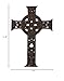 Juvale Decorative Crosses Wall Decor - 11.5 x 7.7 in, Dark Bronze, Rustic Cast Iron Garden Cross - Christian Wall Art & Heavy Metal Gothic Crucifix