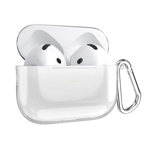 MyGadget Cover in Silicone Morbido Custodia Compatibile con Apple AirPods 4 [ 2024 ] - Case per Cuffie Auricolari - Skin in Gomma - Trasparente