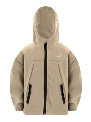 Boys Girls Lightweight Hooded Windproof Jacket Zip Up Waterproof Outwear for Hiking Camping Active Outdoor3