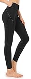 Persit Damen Sport Leggings, High Waist Yogahose Sportleggins Sporthose Tights Blickdicht Lang Trainingshose Schwarz M
