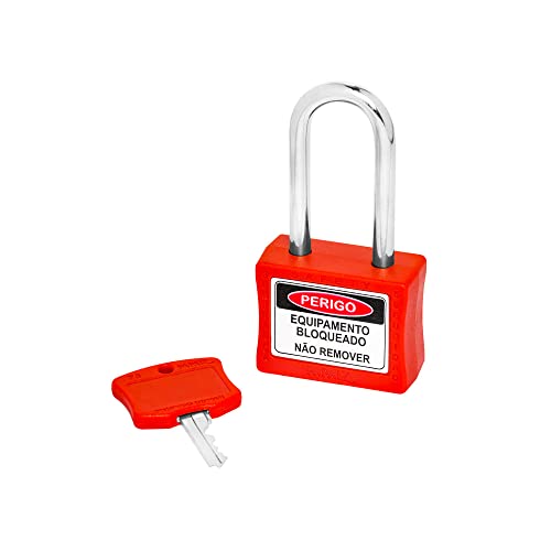 Papaiz 0109351CXVM, Cadeado para Bloqueio, Vermelho