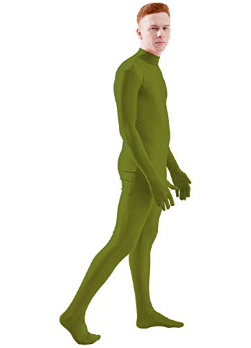 Image of Ensnovo Mens Mock Neck Full Body Unitard Spandex Zentai Suits Costumes