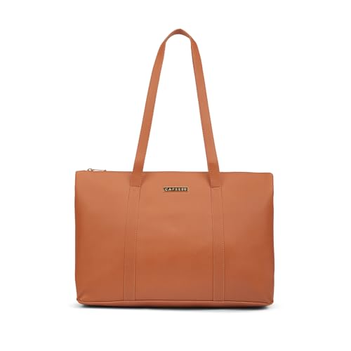 Image of Caprese Crystal 15.6-Inch Laptop Compatible Large Tote Bag for Women | Stylish, Durable, and Spacious with Multiple Compartment, Back Zipper Pocket for Work, Travel, and Everyday Use