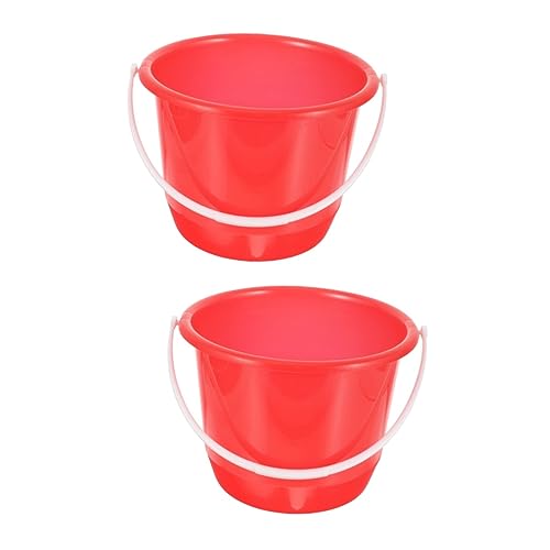 BUGUUYO Cubo De Agua Portátil Multiusos De 2 Piezas Con Asa Cubo De Limpieza De Plástico Para Uso Doméstico.