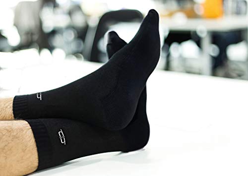 HEELIUM Bamboo Crew Socks for Men | Formal Socks, Full Length | Odour Free & Cushioned Base | 3X Softer than Regular Socks