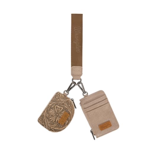 Image of Wrangler Keychain Wristlet Wallets for Women Western Dual Pouch Wristlet Credit Card Holder Wallet