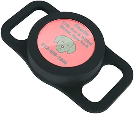 Airtag Dog Collar Holder, Silicone Airtag Case for Apple Air Tag Tracker, Air Tag Cover for Pet Collars