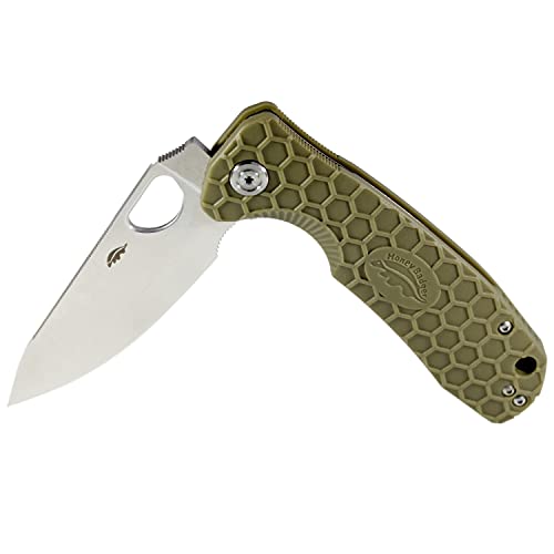 Honey Badger L/R Leaf Camping Knife, Medium, Green