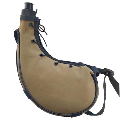 Water Canteen, 11x5.5 Portable Canteen Water Bottle, Waist Type Army Camping, Lightweight & Leakproof Flat Bottle with Strap for Outdoor, Hiking, Camping Flat