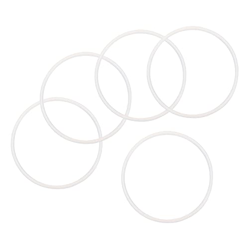 sourcing map Silicone O Rings, 75mm OD 3mm Width VMQ Sealing Gaskets for Valves Pipe Repair, White Pack of 5