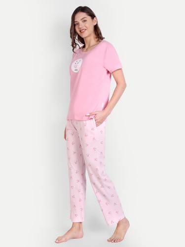 Image of Bedtime story Cotton Night Suit for Women Girls | Women's Cotton Printed Pant & Top Night Suit Set Pyjama Set Sleepwear Nightwear Nightdress Loungewear