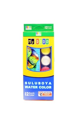 Südor My Dido 12'li Sulu Boya Büyük Boy 12 Renk Sulu Boya + Fırça