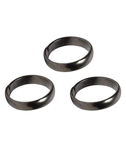 Asli Kaale Ghode Ki Naal Ki Ring/Black Horse Shoe Iron Ring (3 Pc) Pooja Samagri For Unisex Adult(one size)
