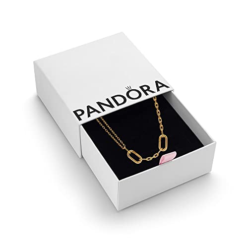 PANDORA ME Double Link 14K Gold-Plated Chain Necklace For Medallion Charms, 45cm, With Gift Box