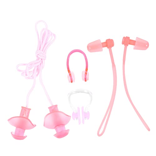 VICASKY 4pcs Nose Clip Set for Adults Unisex Swimming Tools with Storage Box Water Protection for Ears Nasal Cavity Swimming Accessories
