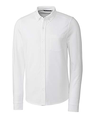 Cutter & Buck Men's Big & Tall Long Sleeve Button Front Reach Oxford