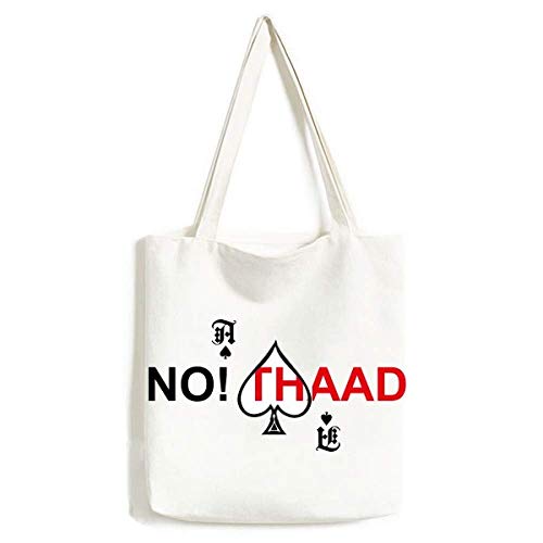 Sac lavable résistant Poker Spade anti-guerre en toile