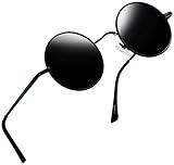 gafas de sol hombre redondas pequeñas ✔️LENTE polarizada HD-las gafas de sol polarizadas Joopin para hombre reducen el resplandor reflejado en las carreteras, los cuerpos de agua, la nieve y otras superficies horizontales. Las gafas de sol de mujer con clasificación UV400 son esenciales para proteger tus ojos contra el bloque a largo plazo 99%-100% de radiación UVA y UVB. y mantener los ojos sanos.