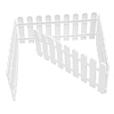 DOITOOL 4 pezzi Recinzione da Giardino Bianca Bordura Cortile Portatile Recinto Ornamentale per Aiuole e Spazi Verdi Facilmente Assemblabile per Decorazione e Protezione Giardino
