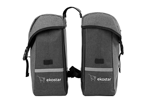 Ekostar online shopping - Doppelte Fahrradtasche - Dunkel- und Hellgrau -...