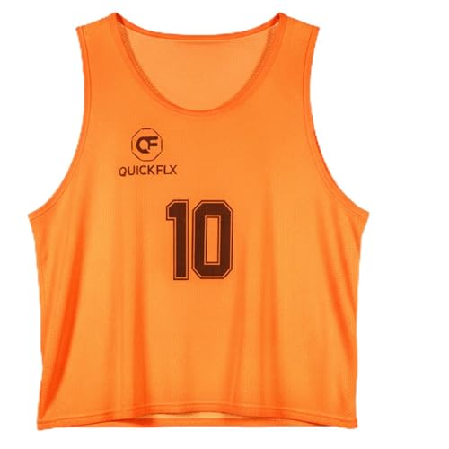 Gilets d'entraînement de football numérotés 1 à 10 pour enfants et adultes