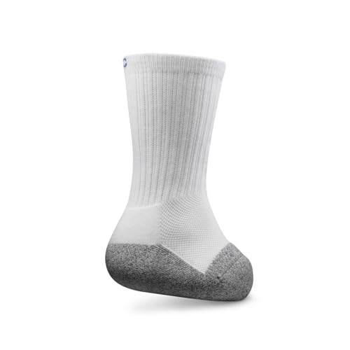 Dr. Comfort Transmet Unisex Crew Socks for Partial Foot Amputation, with Fiber Padding in Heel and Forefoot - Medium, White4